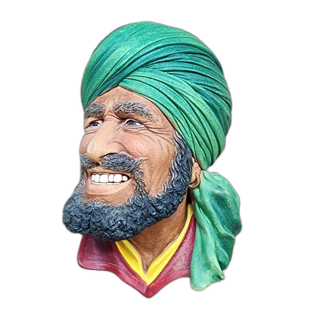 GORGEOUS BOSSONS VTG CHALKWARE HEAD CONGLETON ENGLAND - PUNJABI